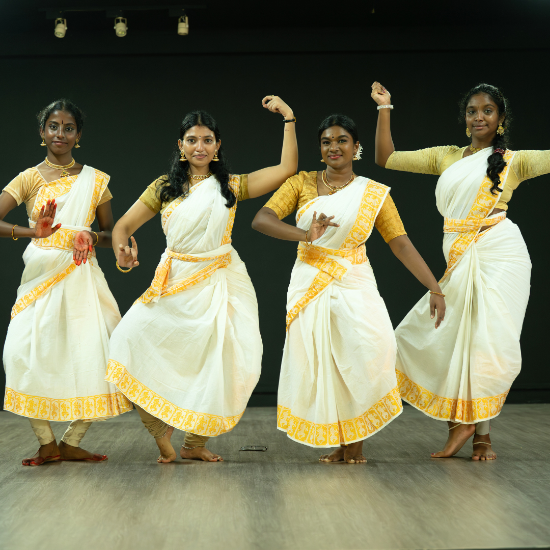 Bharatanatyam Cotton Practice Saree with Dancing Doll Border