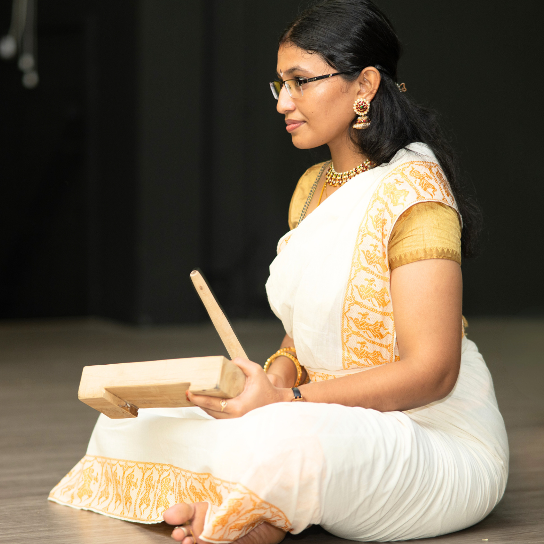 Bharatanatyam Cotton Practice Saree with Dancing Doll Border