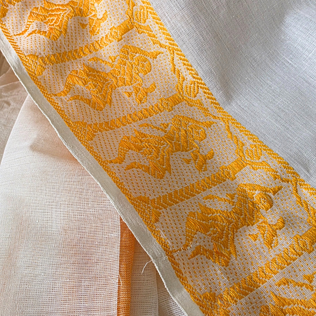 Bharatanatyam Cotton Practice Saree with Dancing Doll Border