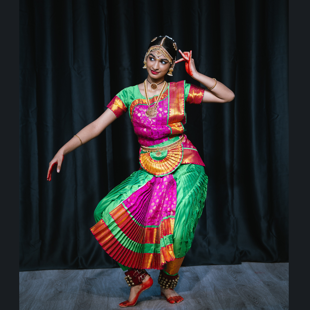 Customized Bharatanatyam Costume in Art Silk Material