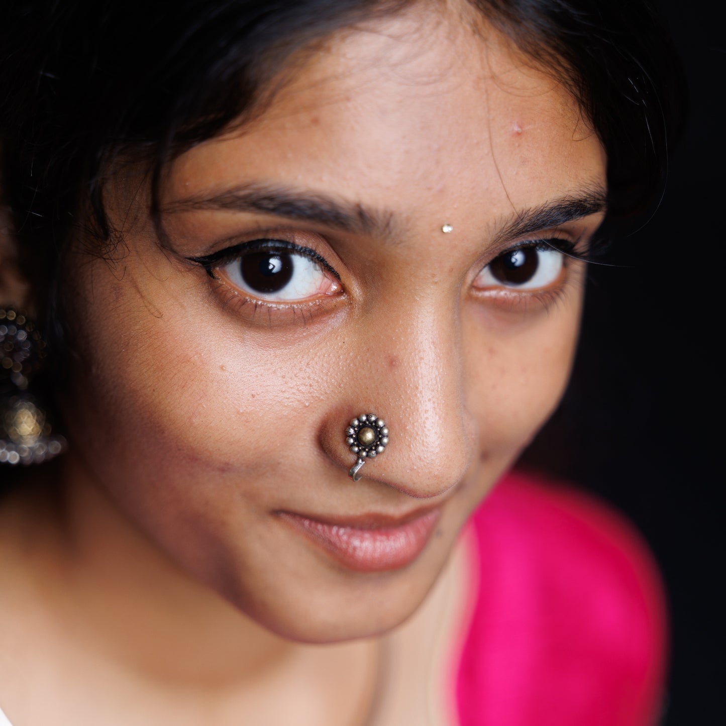Oxidised Silver Two Tone Hasli Choker Necklace Set