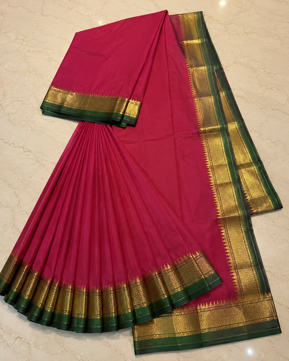 Silk Cotton saree for Bharatanatyam Stage performance