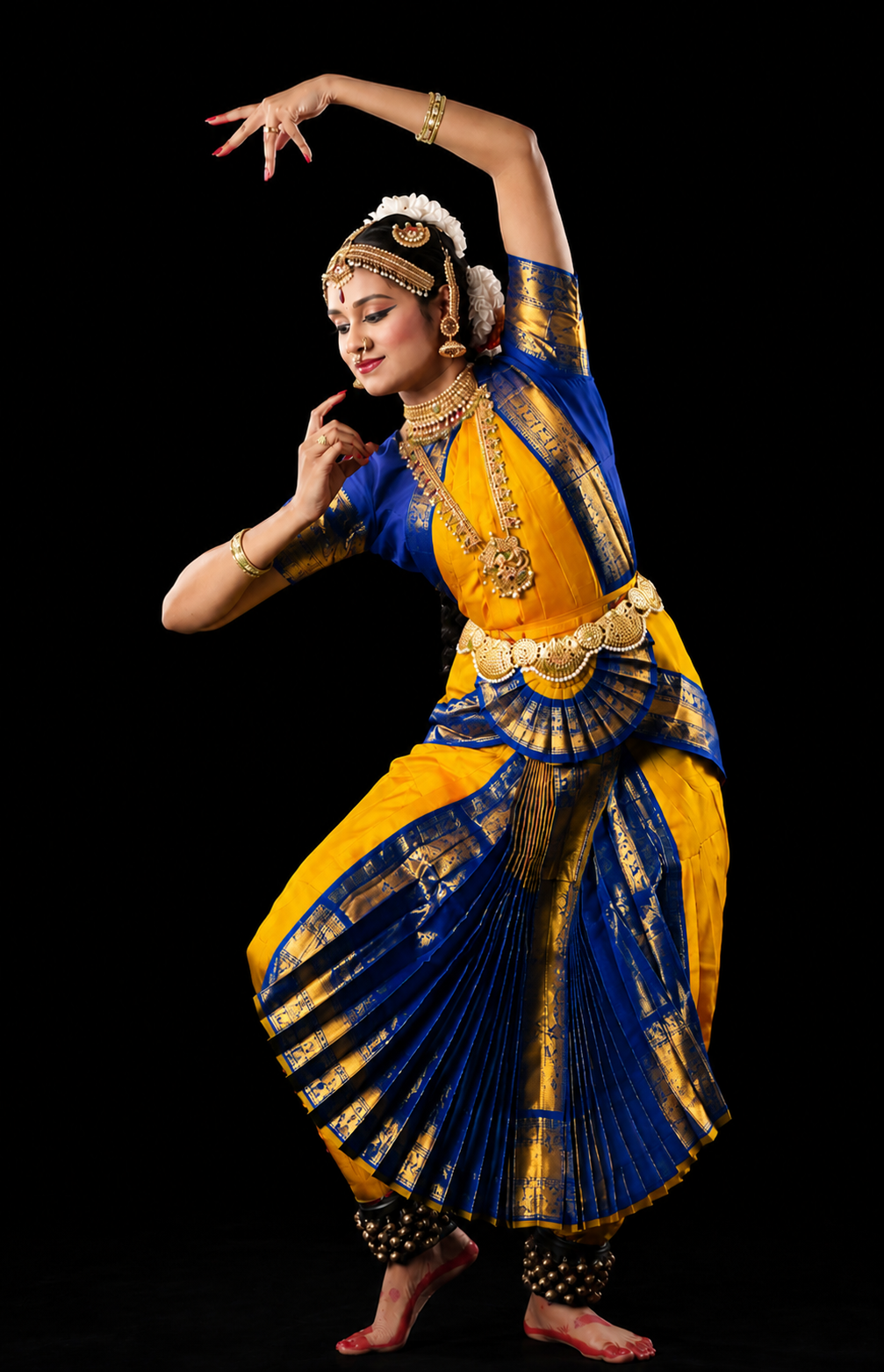 Customized Bharatanatyam Costume in Art Silk Material