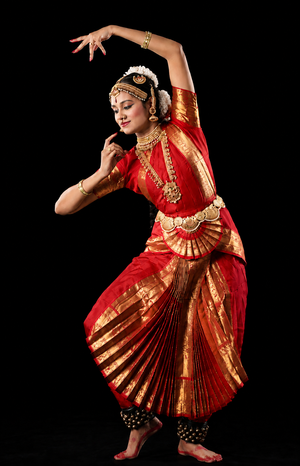 Customized Bharatanatyam Costume in Art Silk Material