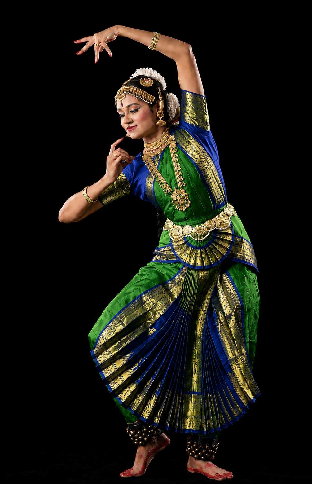 Customized Bharatanatyam Costume in Art Silk Material