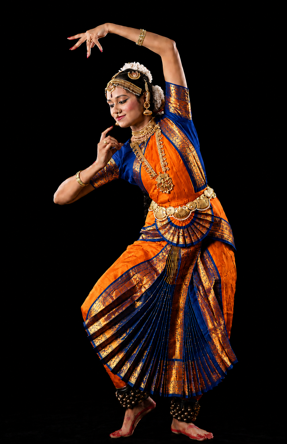 Customized Bharatanatyam Costume in Art Silk Material