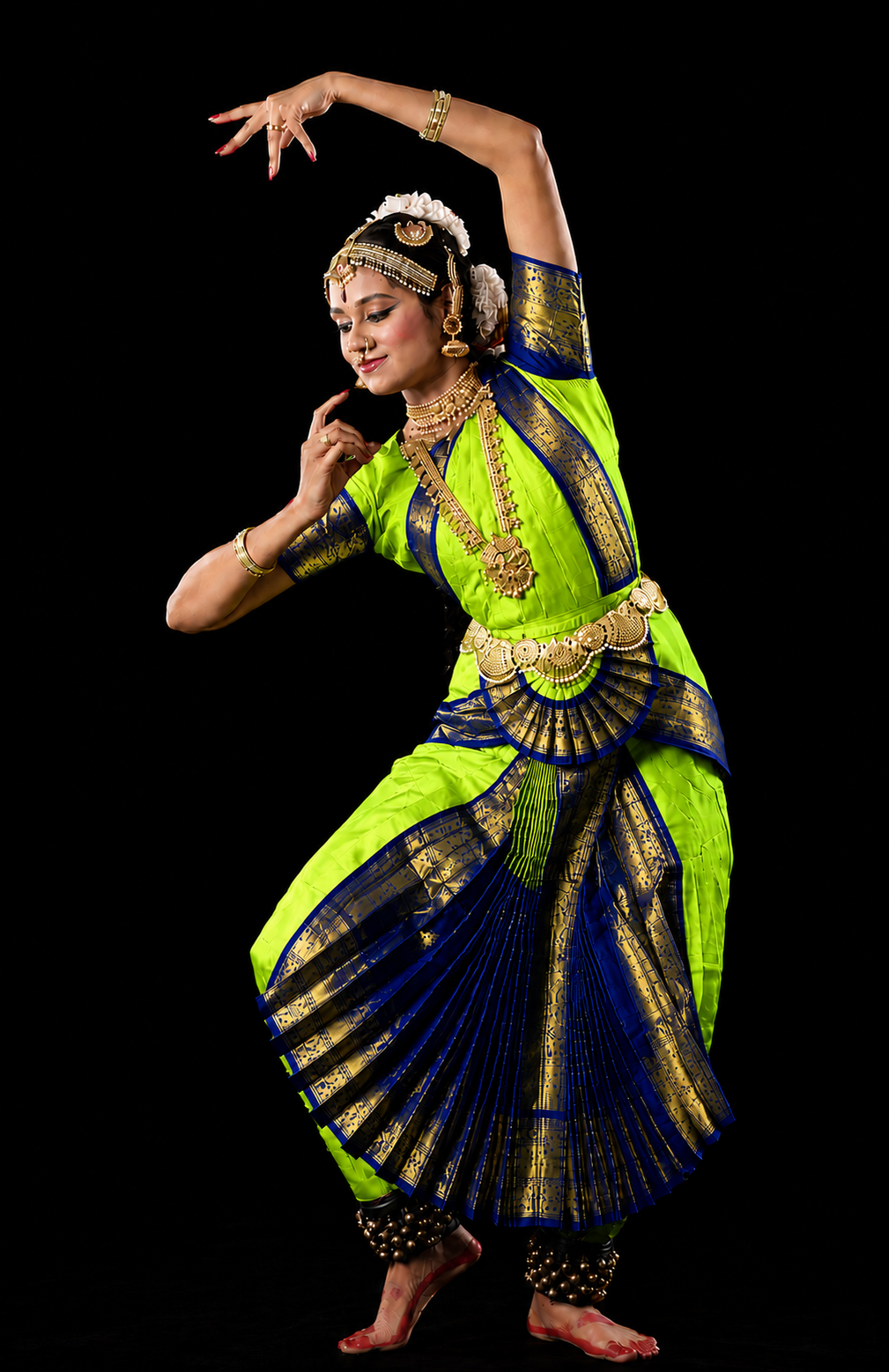 Customized Bharatanatyam Costume in Art Silk Material