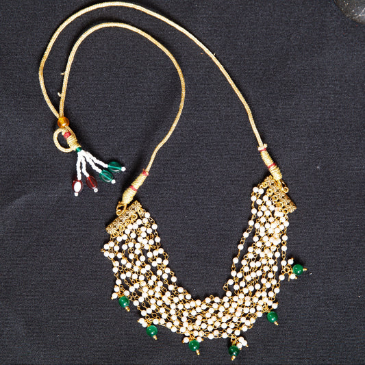 Handcrafted Multi-Layer Pearl Beaded Necklace