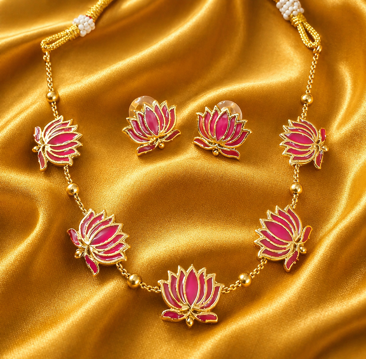 Gold Finish Antique choker Set