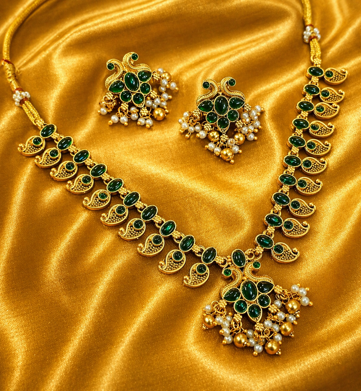 Gold Finish Antique choker Set
