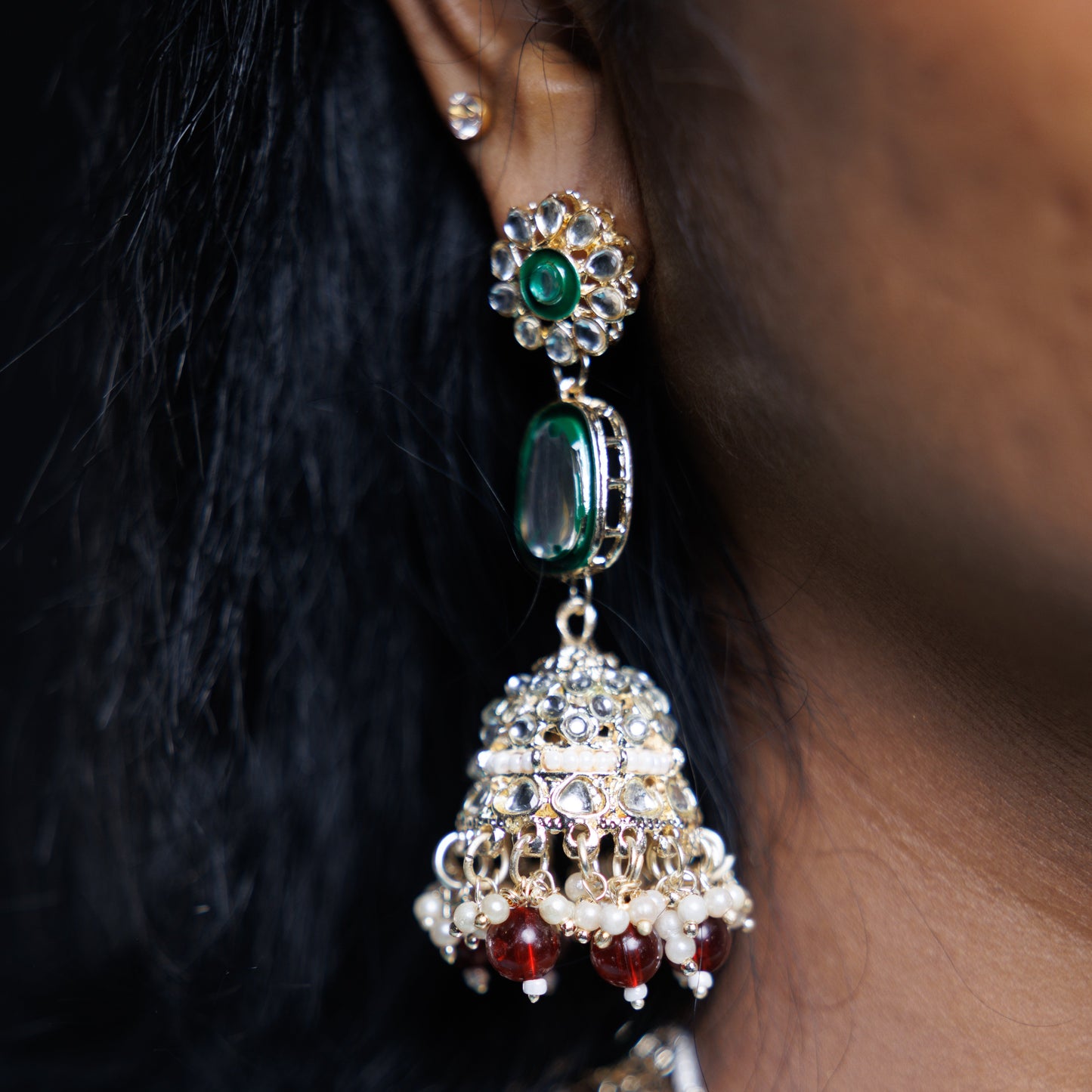 Royal Kundan Layered Bridal Necklace Set with Maang Tikka