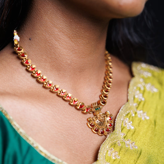 Meenakari Temple Necklace Set