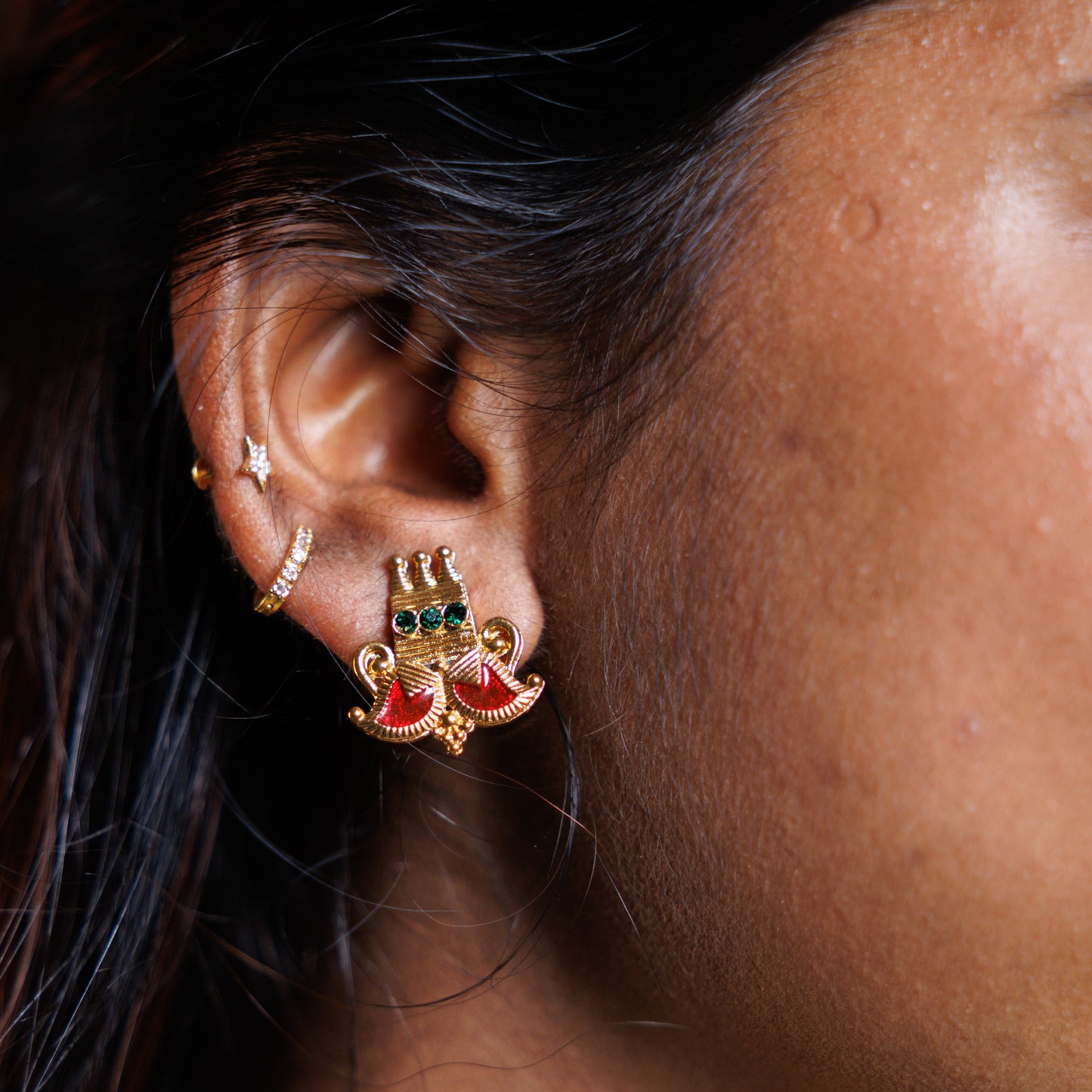 Meenakari Temple Necklace Set