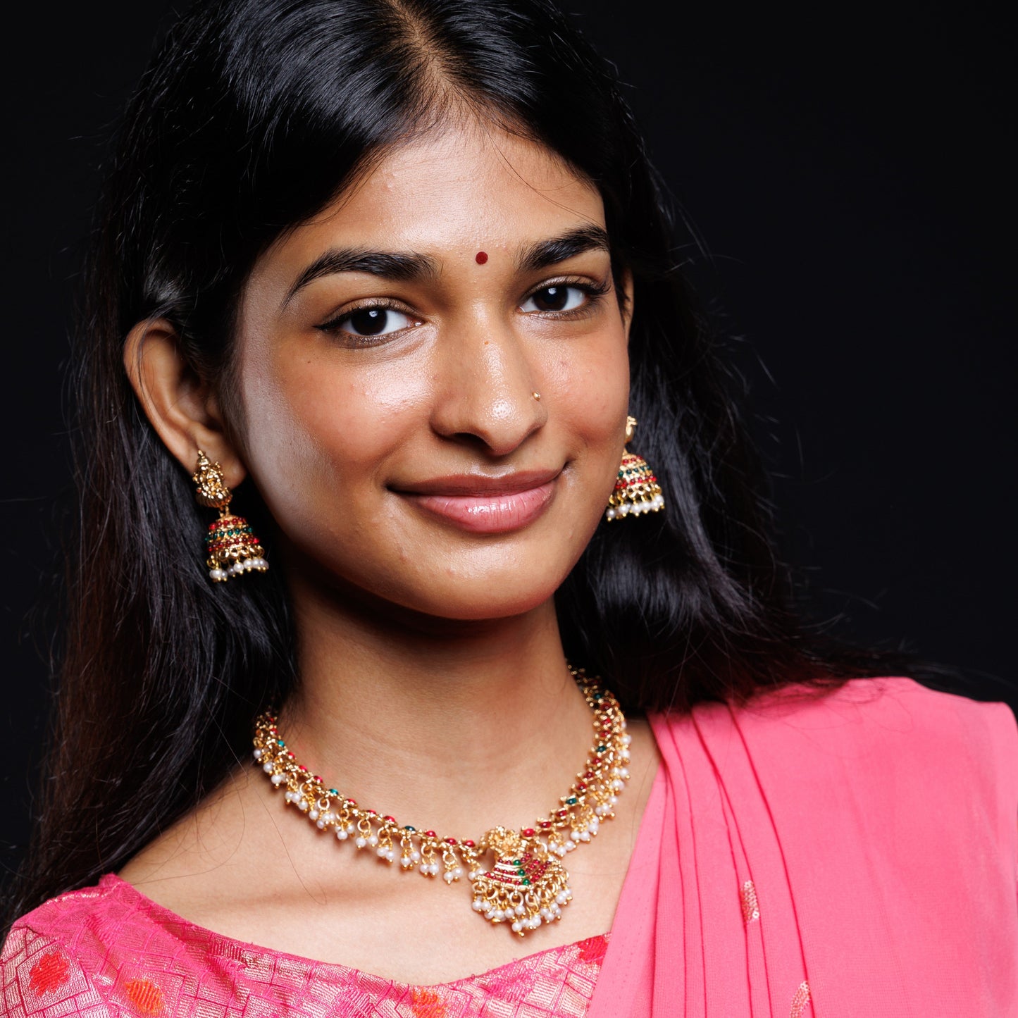 Temple Heritage Stone with Pearl Haram Set