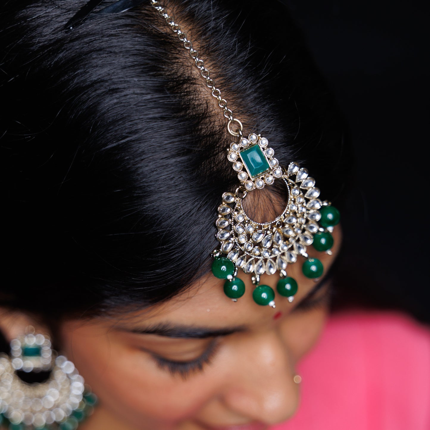 Emerald Kundan Bridal Choker Set