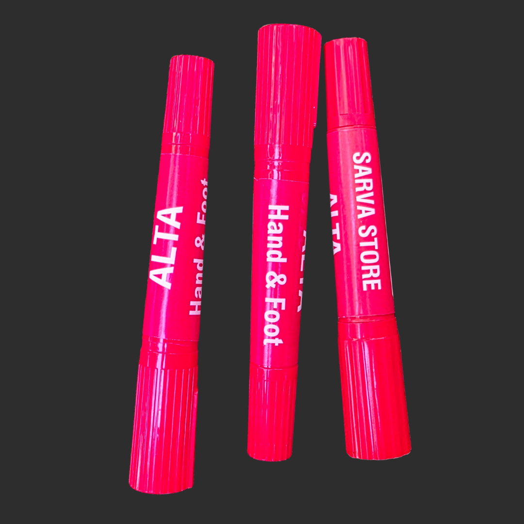 Red Alta Set of 2 with double tip – Hand & Feet Decoration for Classical Dance