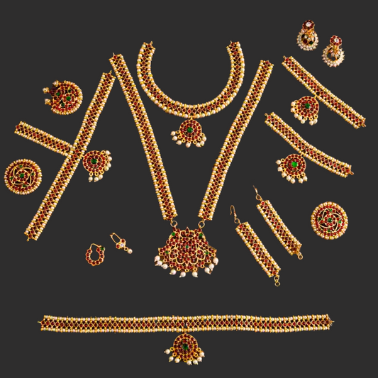 Bharatanatyam Jewellery Set – 13 Pieces